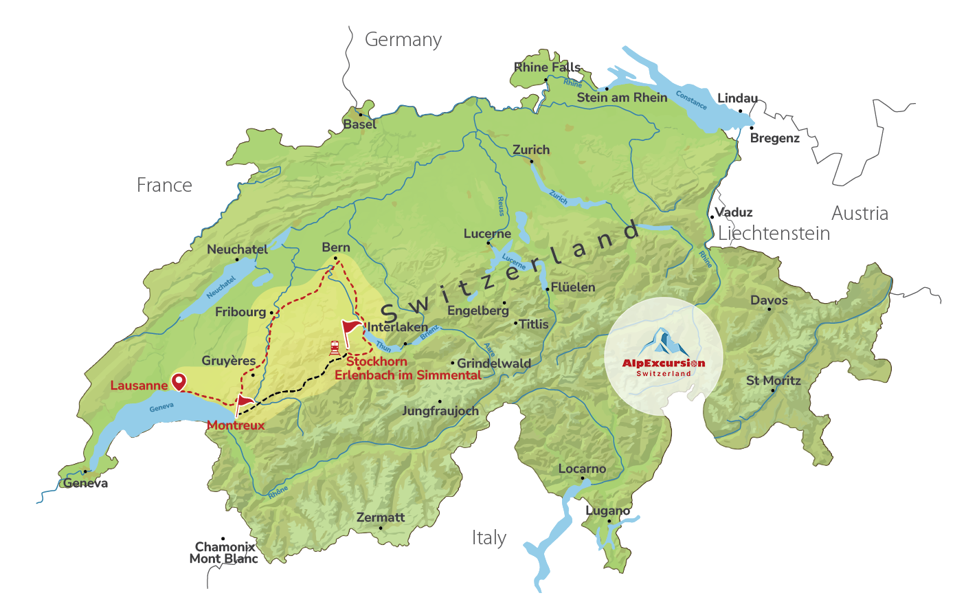 Scenic Swiss Experience in One Day from Lausanne