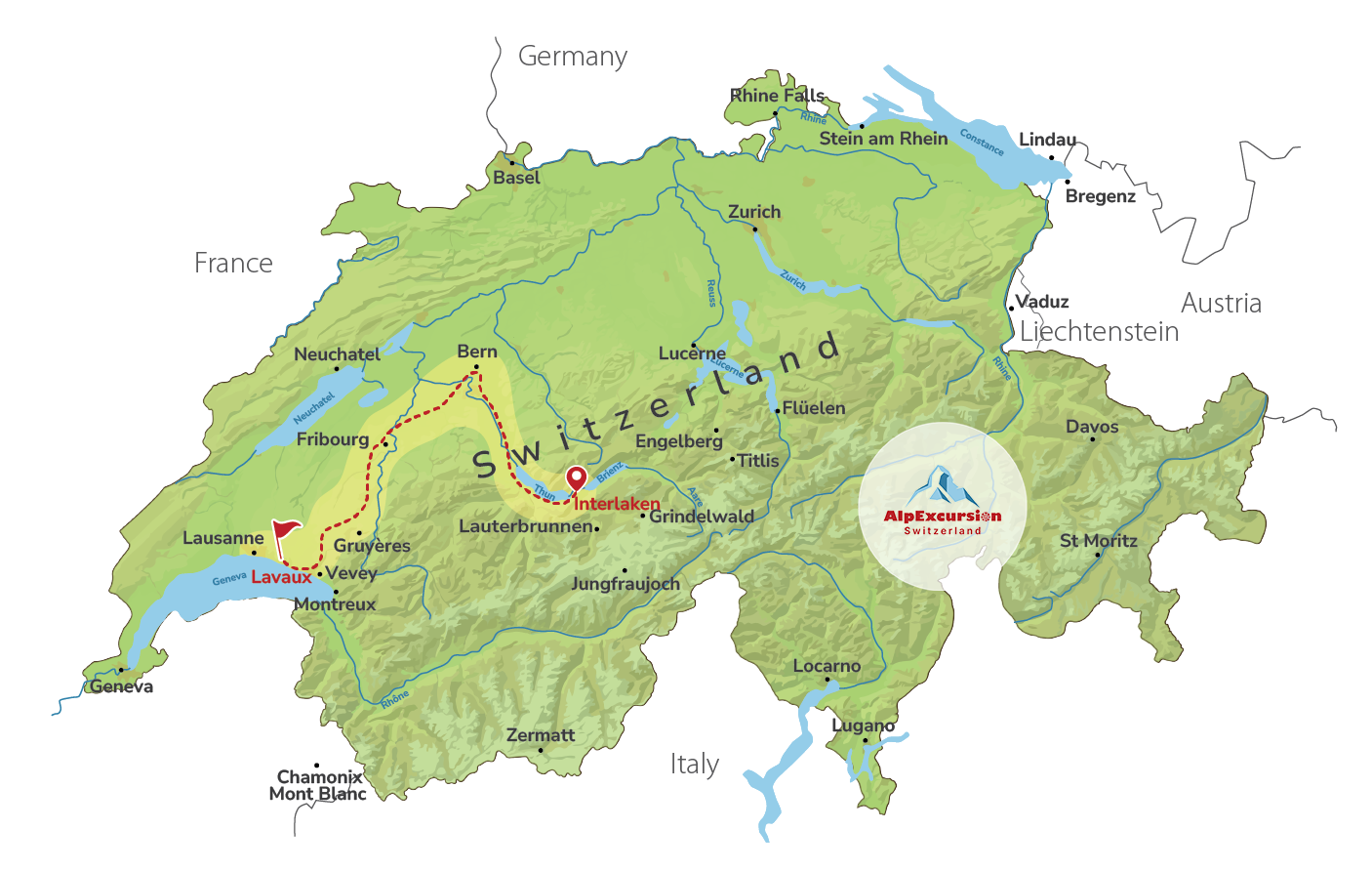 Swiss Wine Tasting in Lavaux Vineyards from Interlaken