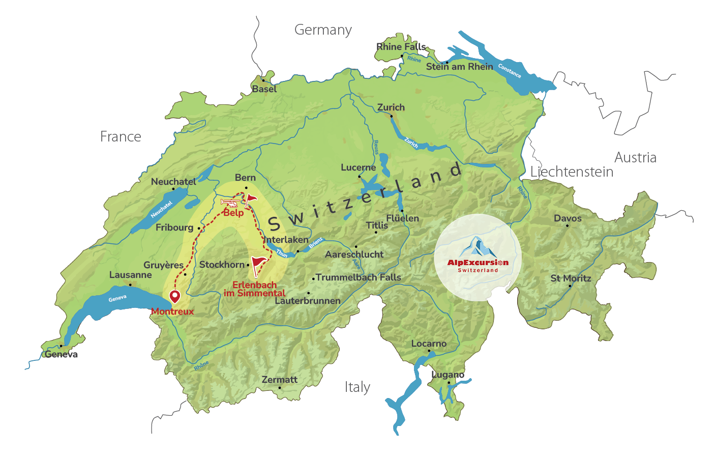 Stockhorn 360° Adventure - Helicopter & Cable Car Tour from Montreux