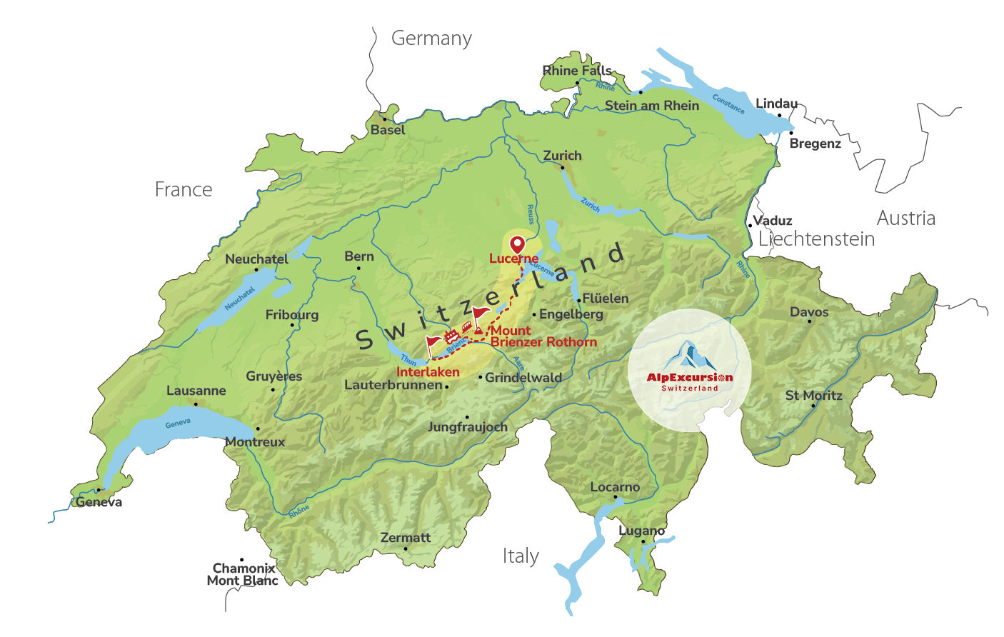 Alpine Panoramic Private Trip from Lucerne