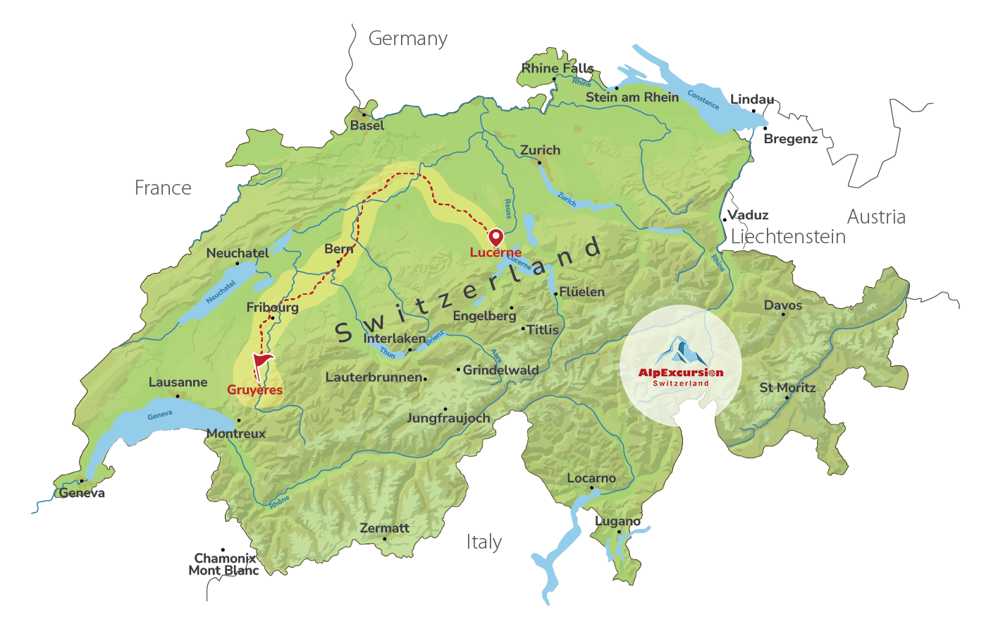 Cheese & Chocolate Tasting in Gruyères from Lucerne