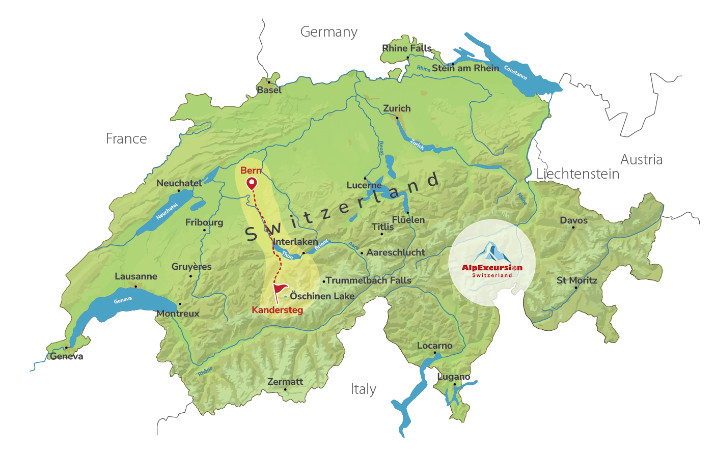 Guided Hike: Oeschinen Lake Circular Trail from Bern