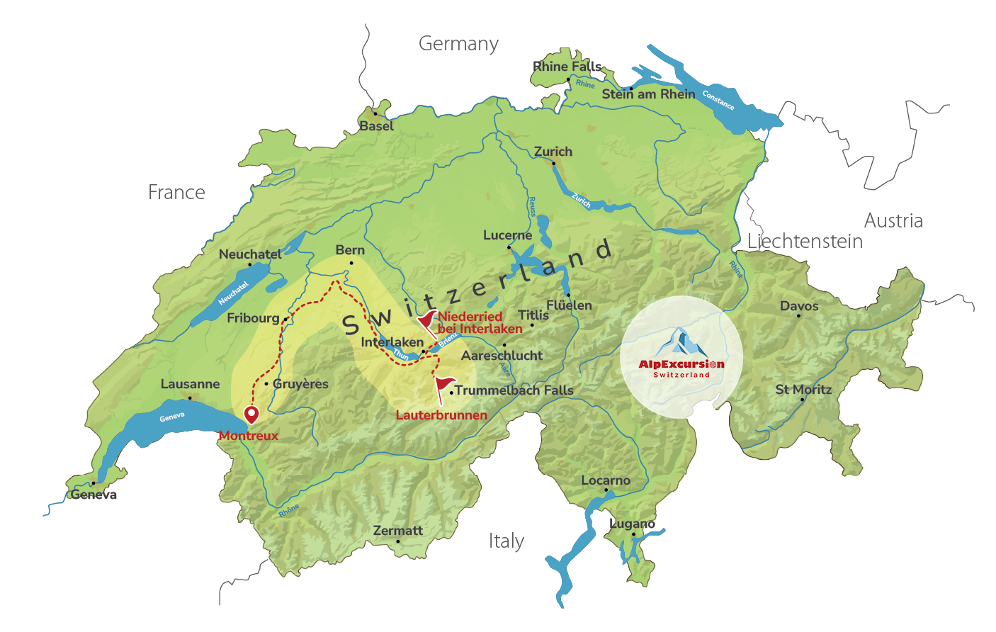 Guided Tour: Mürren Via Ferrata and Private Lakeside Picnic From Montreux