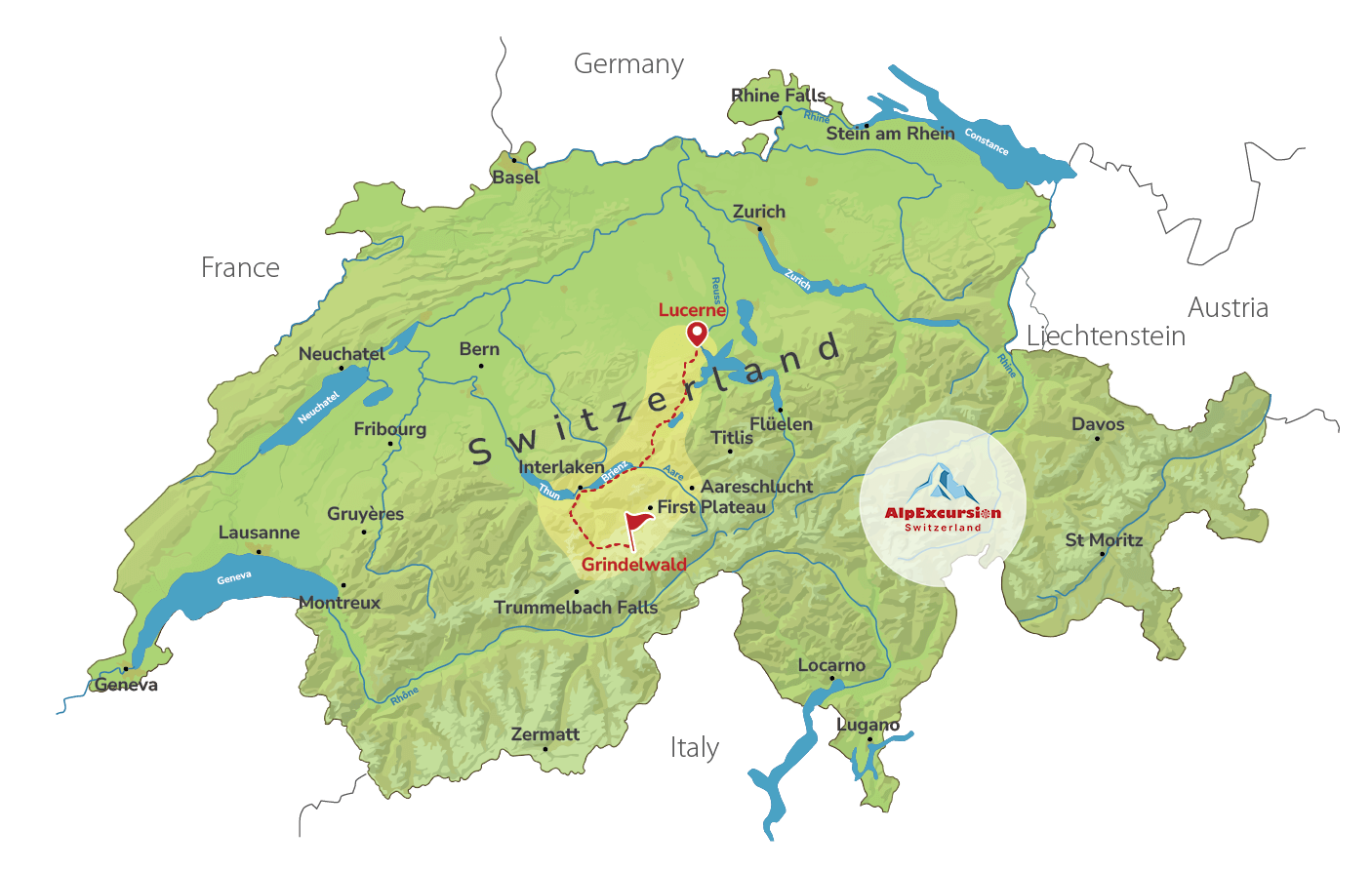 Private Guided Adventure to Grindelwald First from Lucerne