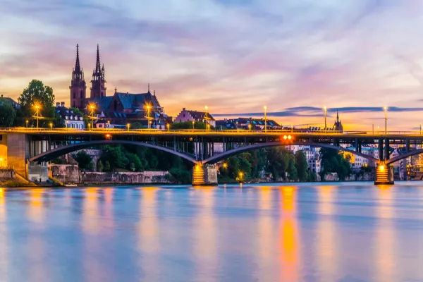 Rhine River in Basel