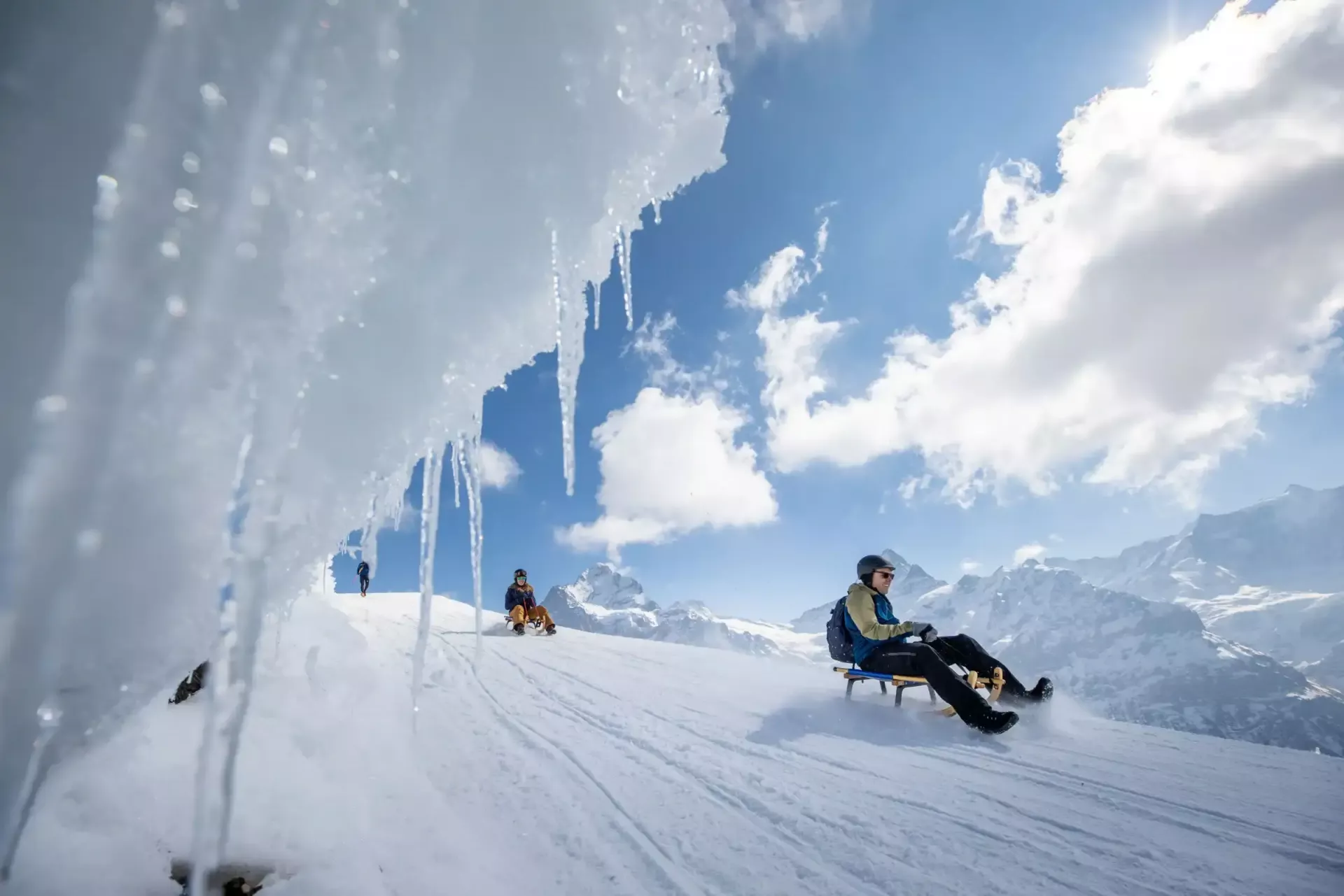 winter sledding