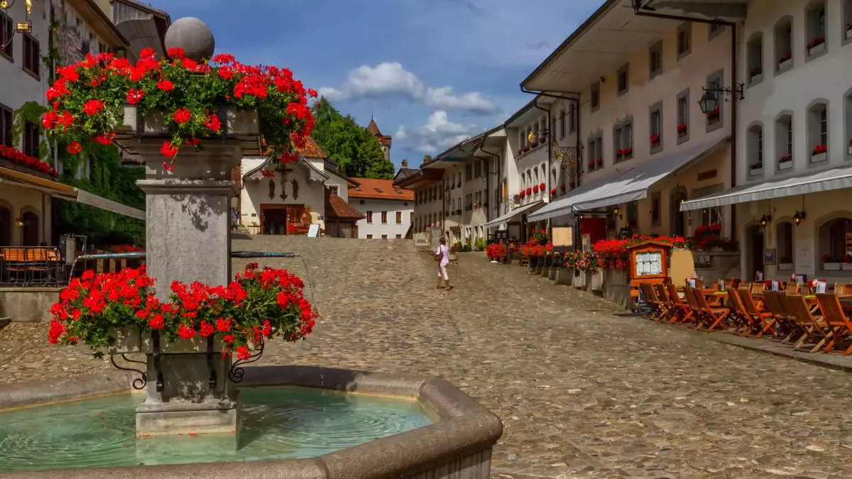 Old town of Gruyere Switzerland