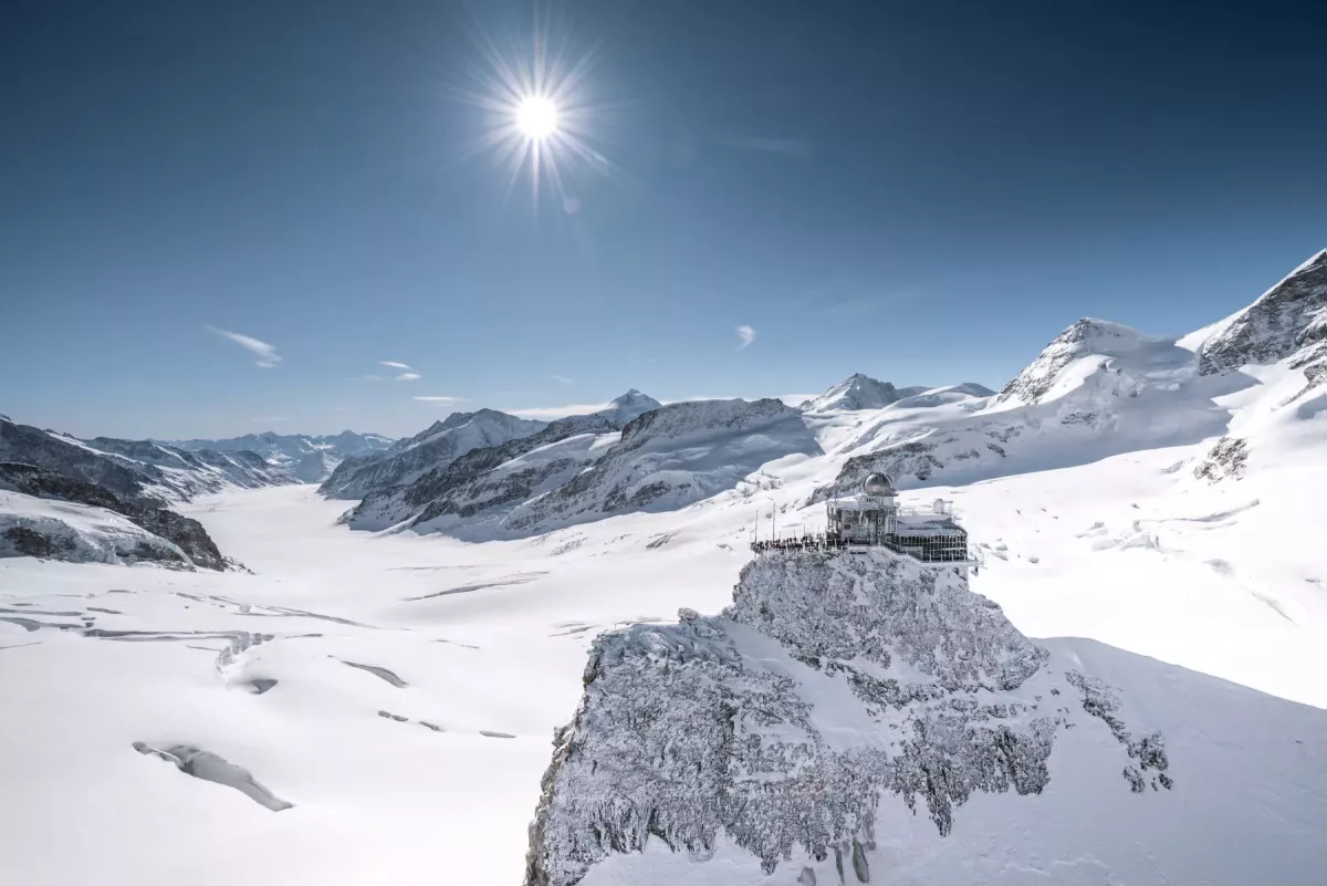 Sphinx aletschgletscher Jungfraujoch top of Europe