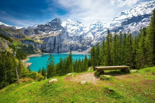 Oeschinen Lake Bernese Oberland Switzerland