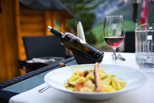 Wellness tasty meal at Leukerbad