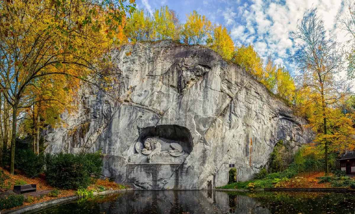 Lion Monument in Lucerne Switzerland