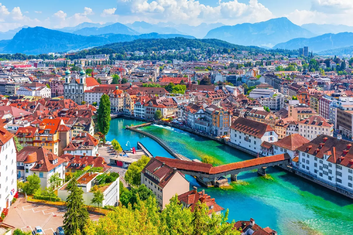 Lucerne from the top Switzerland