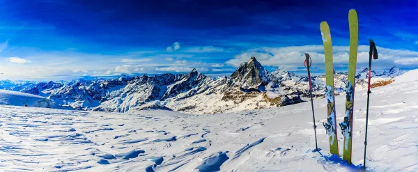 Snow covered Verbier