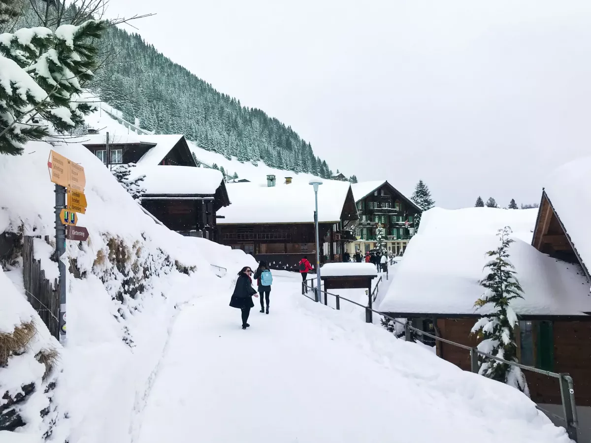 Wengen village center