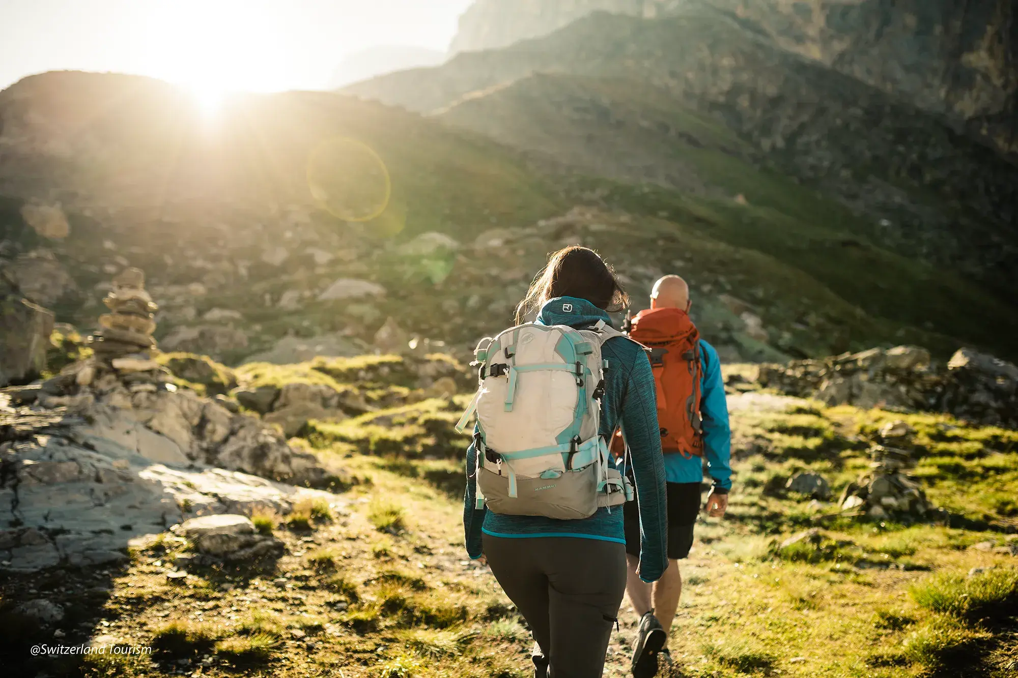 Turtmannhuette hiking couple