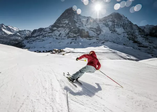 skiing in rindelwald