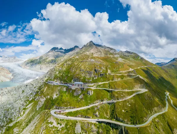 Furka Pass in Switzerland