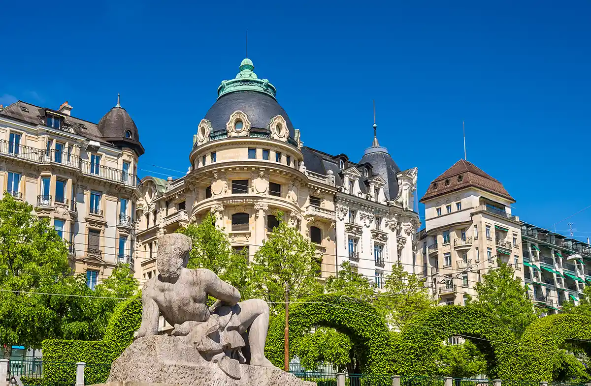 Statue Aurore in Lausanne
